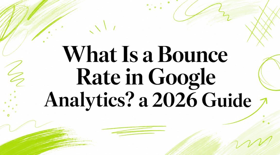 What Is a Bounce Rate in Google Analytics? a 2026 Guide